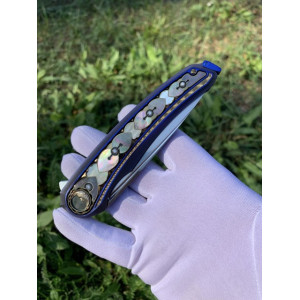 НОВА ГОТИКА колекційний скаладний ніж ручної роботи студії KUSTOM KNIVES, Сталь - Damasteel® RWL-34™ 61-62 HRC. Photo 2